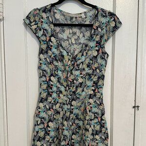 Floral short-sleeve romper